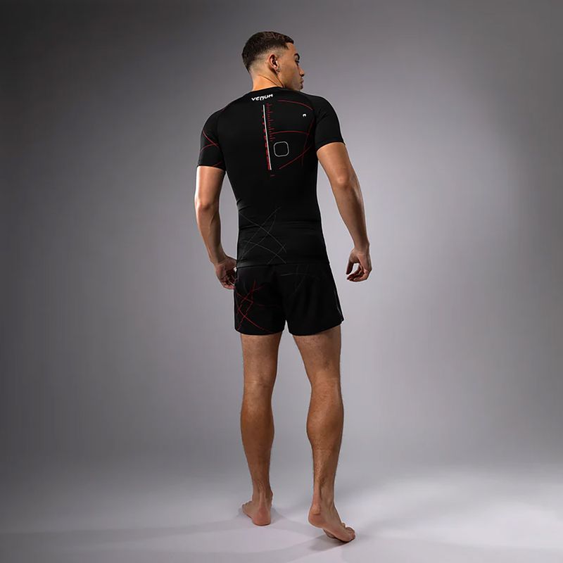 Maglietta da allenamento da uomo Venum Tactical XT Rashguard nero/rosso fuoco 6