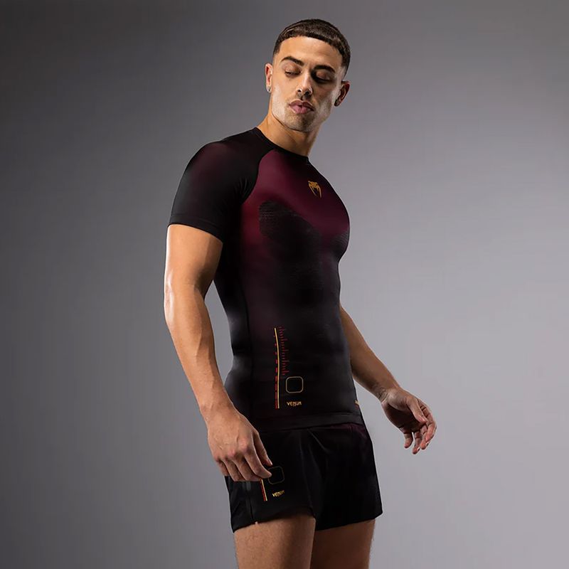 Venum Tactical XT Rashguards maglietta da allenamento da uomo nero/bordeaux/oro 3