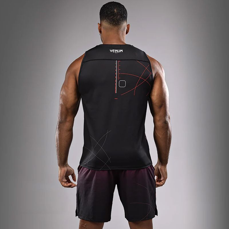Camicia da allenamento Venum Tactical XT Tank nero/rosso fuoco 3
