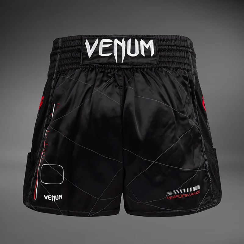 Pantaloncini da allenamento Venum Tactical XT Muay Thai da uomo nero/rosso fuoco 2