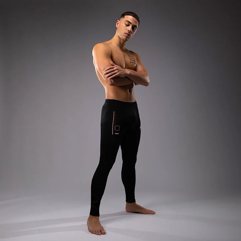 Leggings da allenamento da uomo Venum Tactical XT Spats nero/rosso fuoco 5