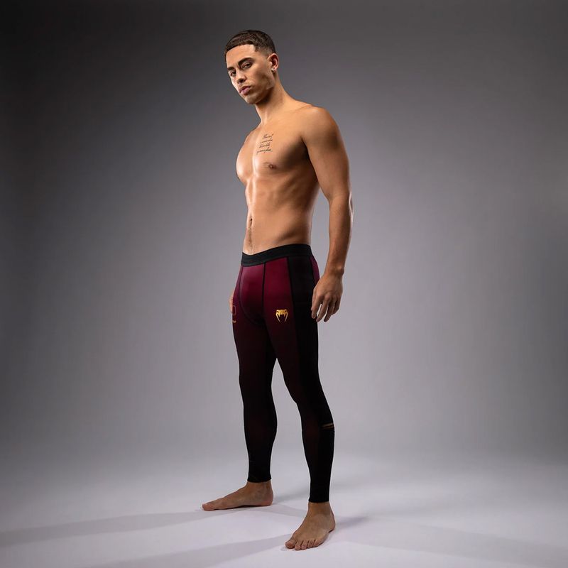 Leggings da allenamento da uomo Venum Tactical XT Spats nero/bordeaux/oro 4