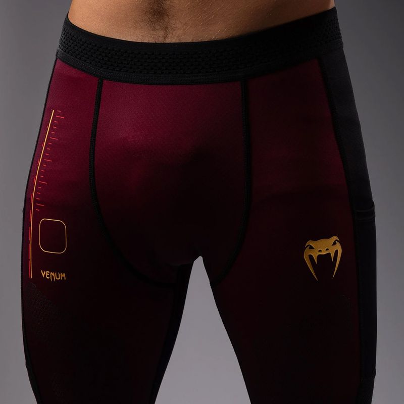 Leggings da allenamento da uomo Venum Tactical XT Spats nero/bordeaux/oro 6