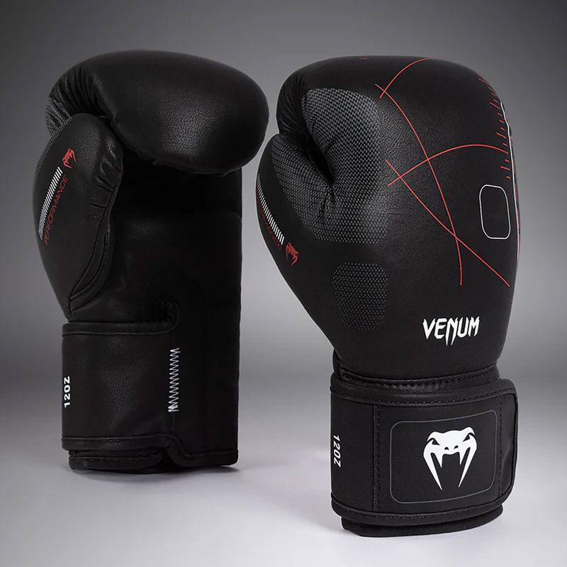 Guantoni da boxe Venum Tactical XT nero/rosso fuoco 2