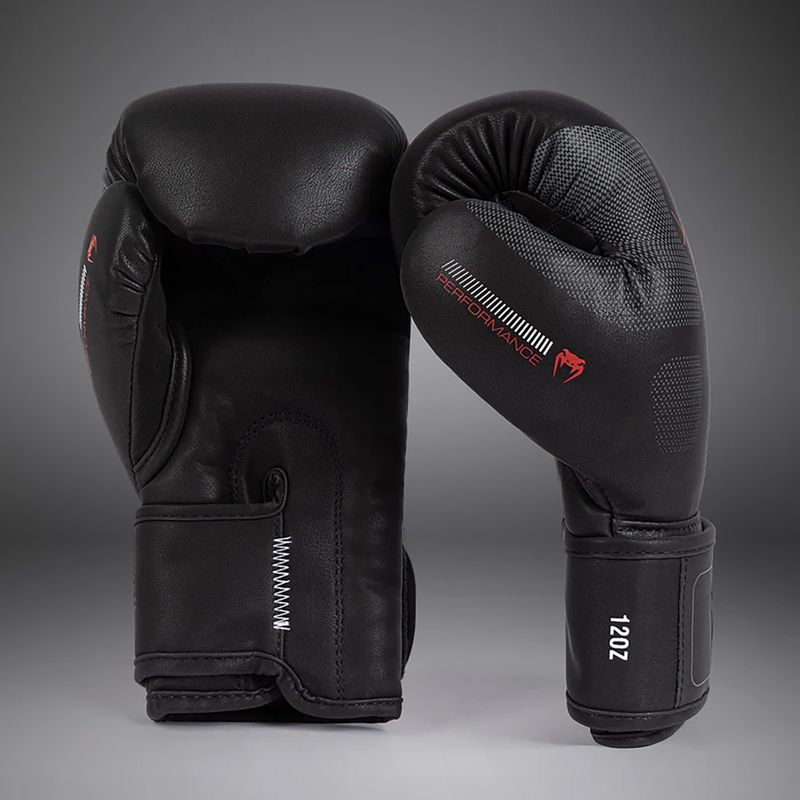 Guantoni da boxe Venum Tactical XT nero/rosso fuoco 3