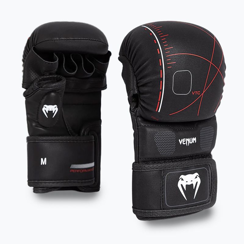 Guanti Venum Tactical XT nero/rosso fuoco da sparring