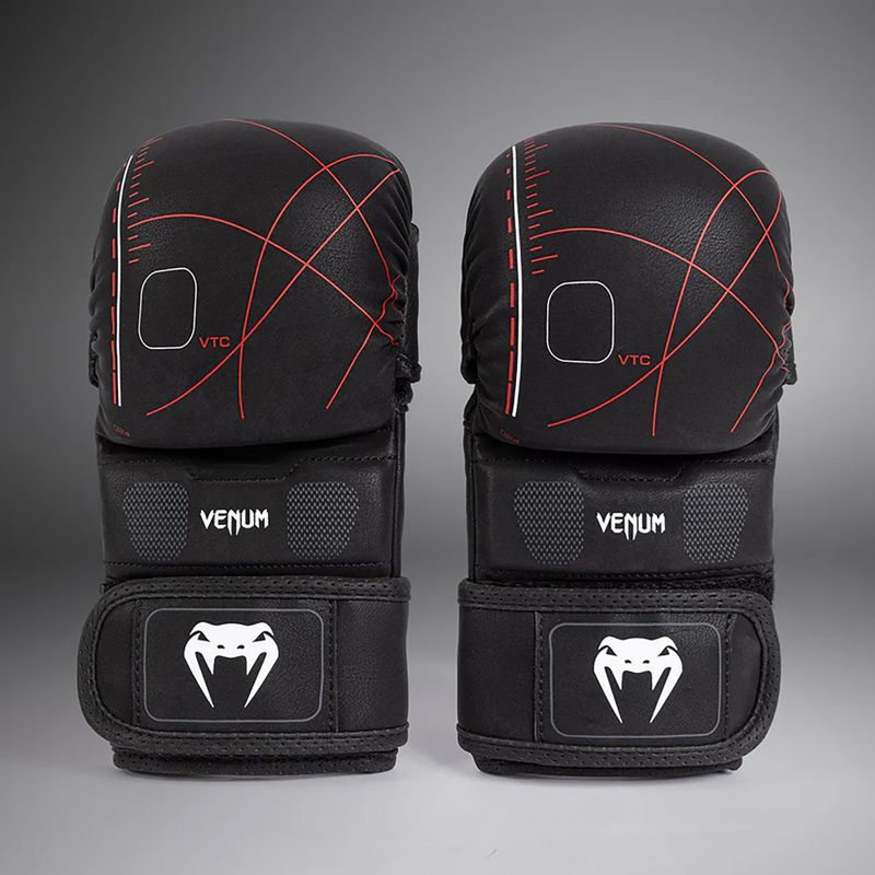 Guanti Venum Tactical XT nero/rosso fuoco da sparring 3