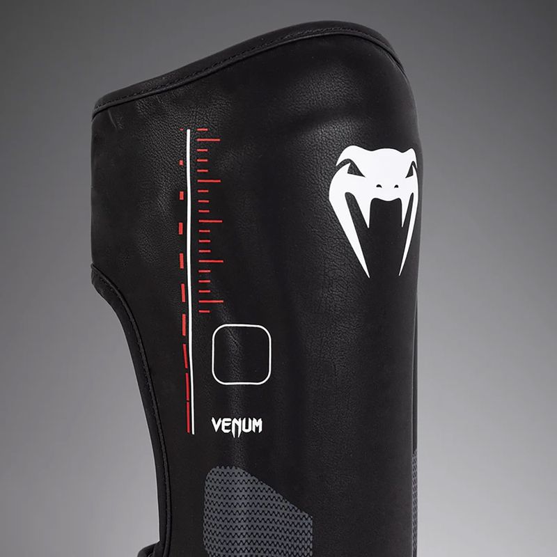 Protezioni tibia e piede da donna Venum Tactical XT Shinguards nero/rosso fuoco 3