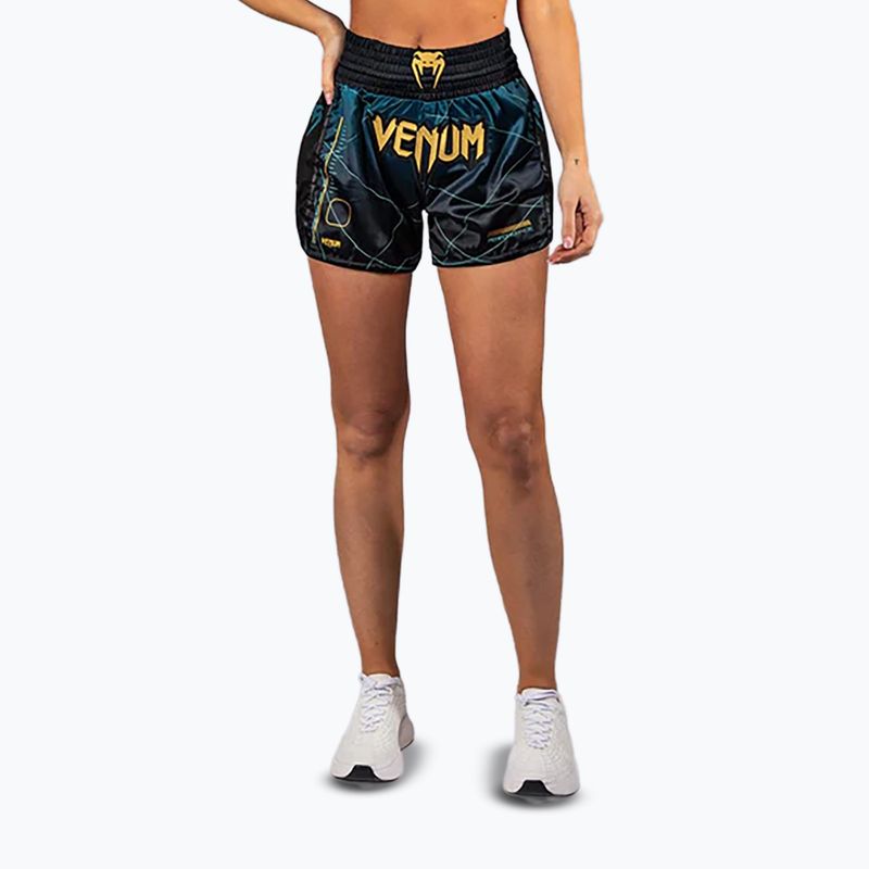 Pantaloncini da allenamento Venum Tactical XT Muay Thai da uomo nero/verde bosco