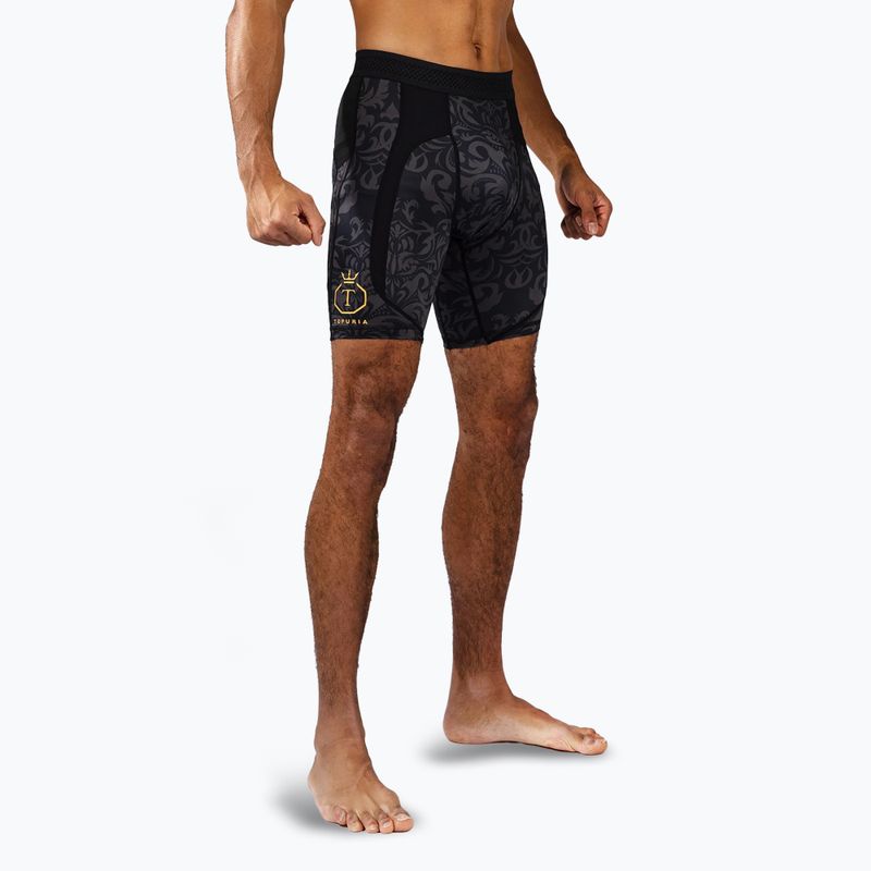 Pantaloncini da allenamento Venum x Ilia Topuria da uomo Ineguagliabile Vale Tudo nero/oro 5
