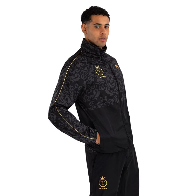 Giacca Venum x Ilia Topuria da uomo Nero/oro ineguagliabile 3