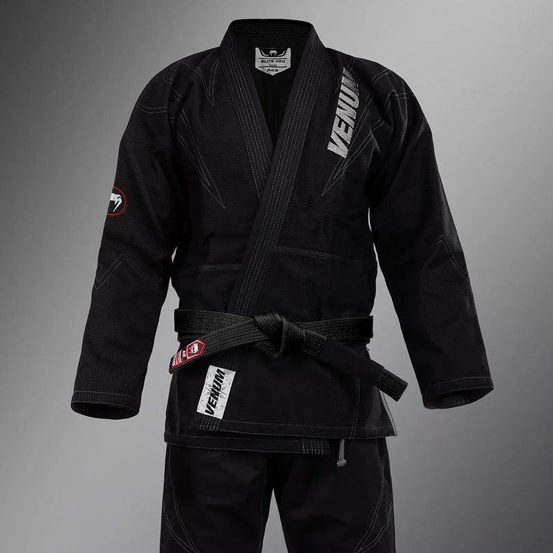 GI per il jiu-jitsu brasiliano Venum Elite 5.0 nero 4