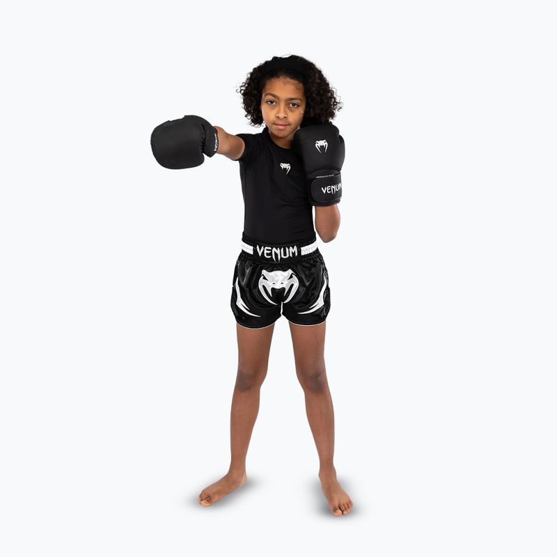 Pantaloncini da allenamento Venum Inferno Muay Thai Jr da bambino, nero 2