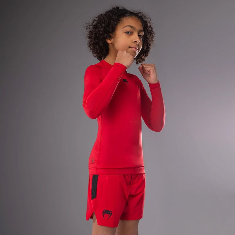 Venum Contender Rashguards Jr rosso ciliegia manica lunga da allenamento per bambini 5