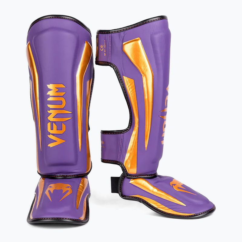 Venum Elite Standup Shin Guards protezioni per tibia e piede viola scuro 2