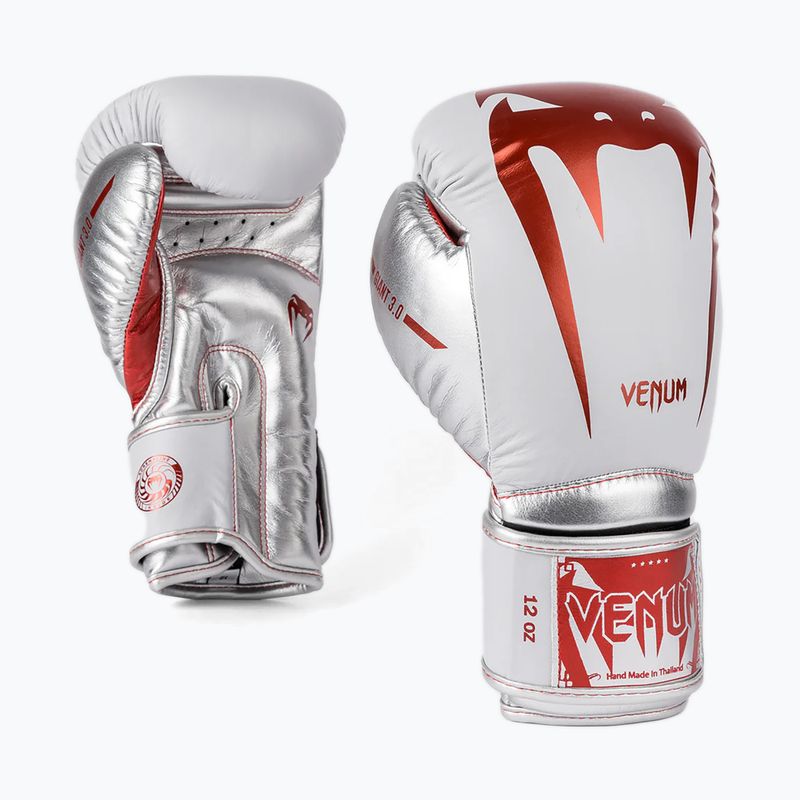 Guanti da boxe Venum Giant 3.0 rosso/argento 2
