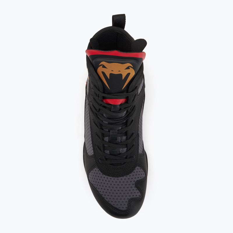 Scarpe Venum Elite Boxing stom grigio/oro con logo 5
