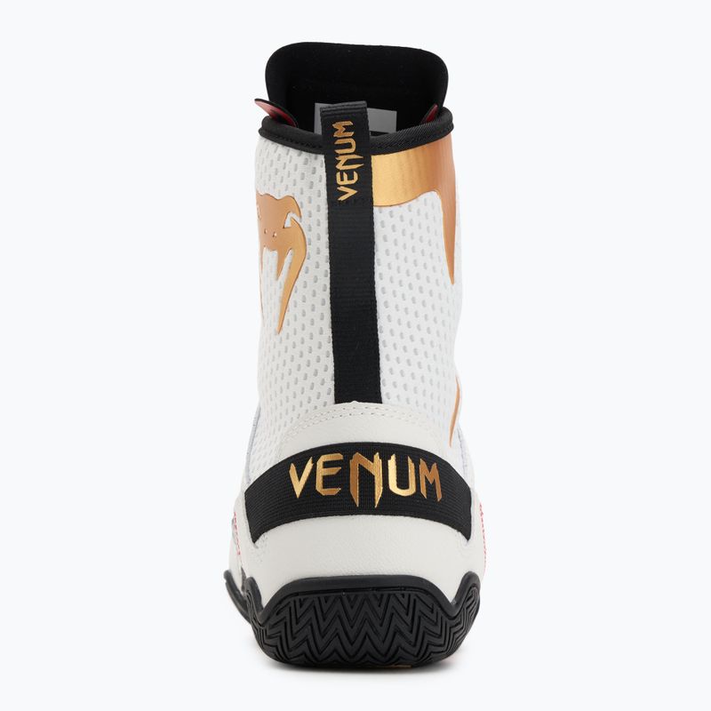 Stivali da boxe Venum Elite logo ghiaccio/oro 6