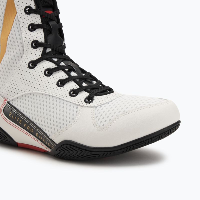Stivali da boxe Venum Elite logo ghiaccio/oro 7