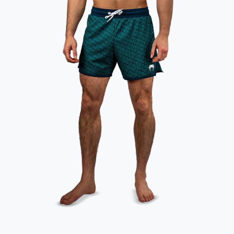 Pantaloncini da allenamento Venum Echo Board da uomo blu oceano profondo/verde smeraldo