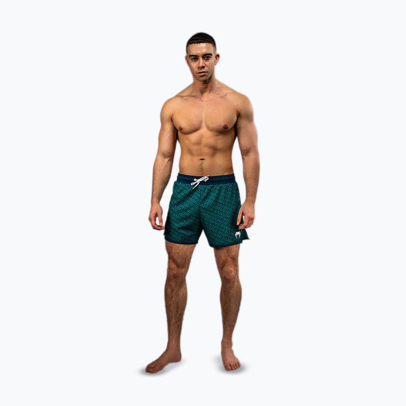 Pantaloncini da allenamento Venum Echo Board da uomo blu oceano profondo/verde smeraldo 2