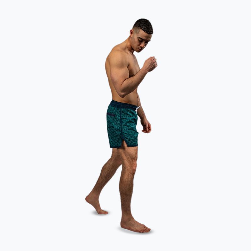 Pantaloncini da allenamento Venum Echo Board da uomo blu oceano profondo/verde smeraldo 5