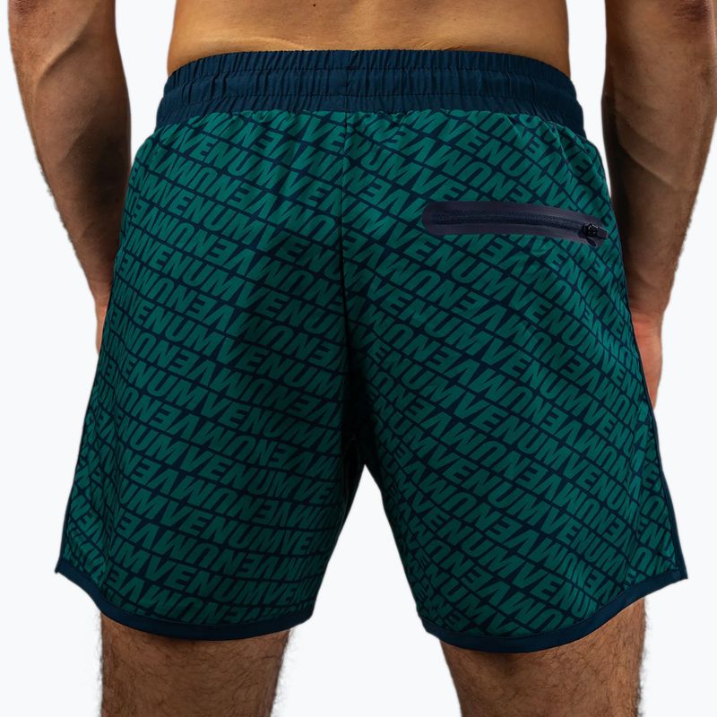 Pantaloncini da allenamento Venum Echo Board da uomo blu oceano profondo/verde smeraldo 7
