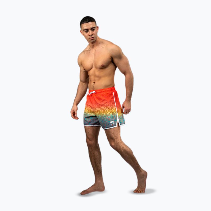Pantaloncini Venum Octane Board da uomo arancio tramonto/blu cielo 2