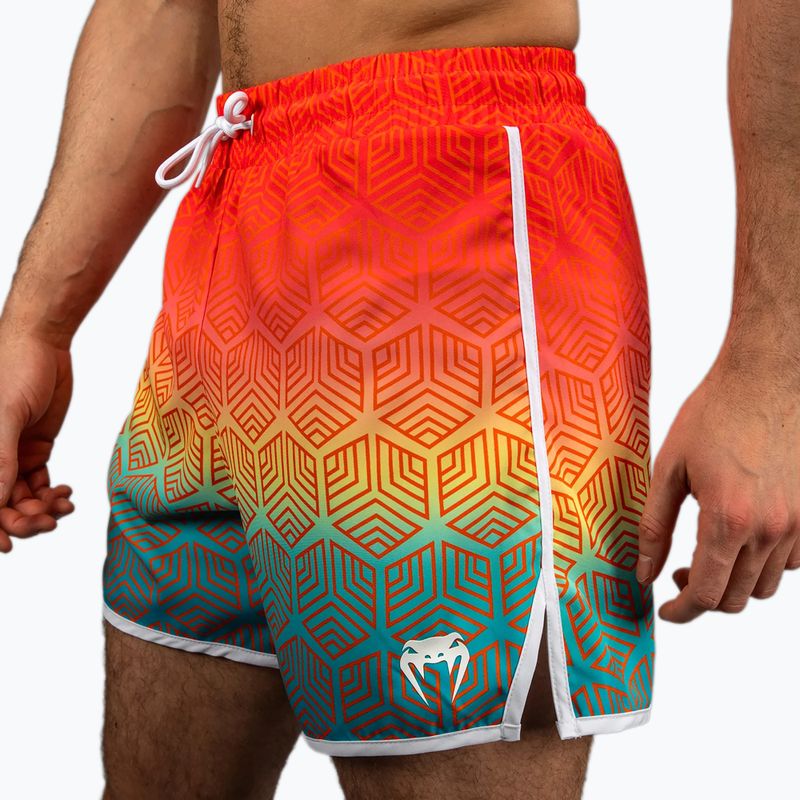Pantaloncini Venum Octane Board da uomo arancio tramonto/blu cielo 5