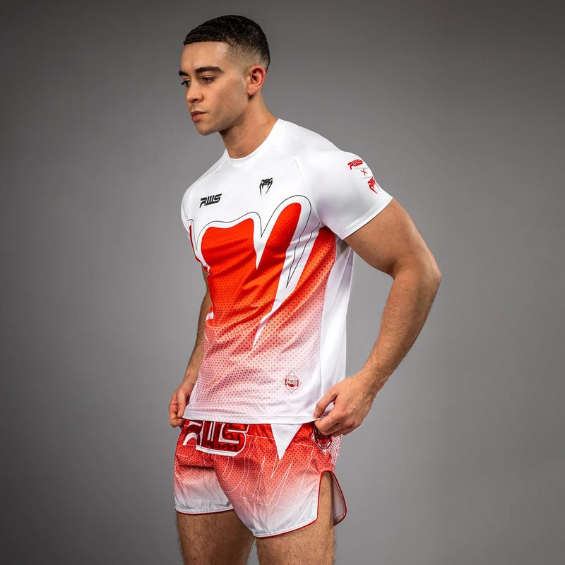 T-shirt uomo Venum x RWS 2.0 Dry-Tech white/red 4