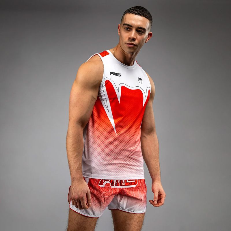 Canotta uomo Venum x RWS 2.0 Dry-Tech Tank Top white/red 3