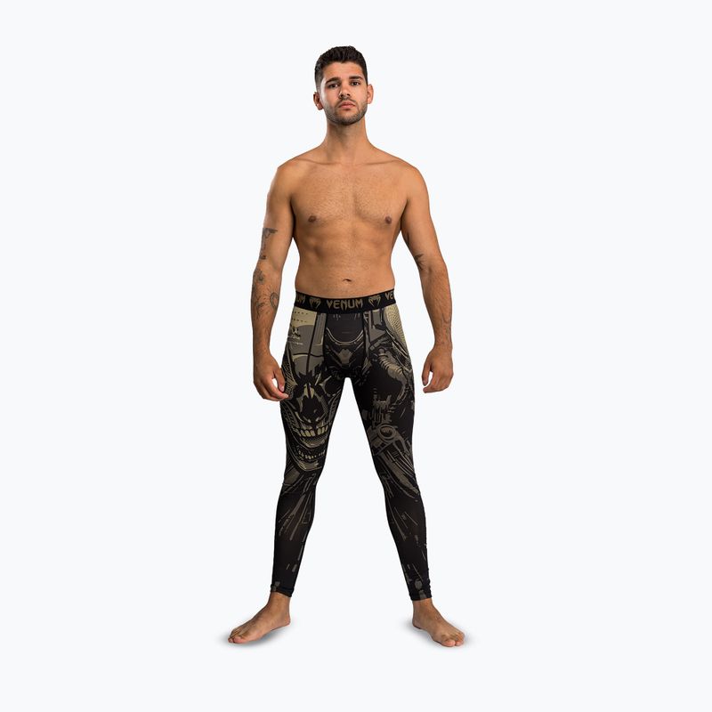 Leggings da allenamento uomo Venum Invader Spats black/sand 2