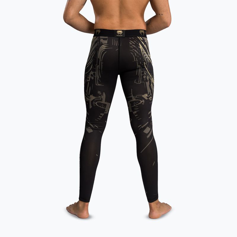 Leggings da allenamento uomo Venum Invader Spats black/sand 3