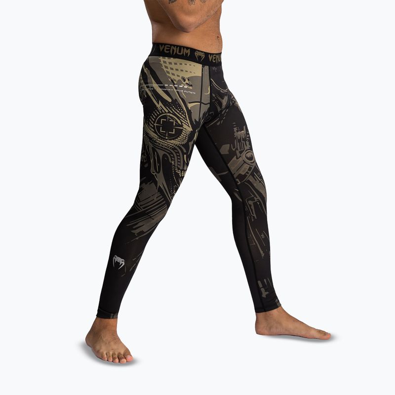 Leggings da allenamento uomo Venum Invader Spats black/sand 5