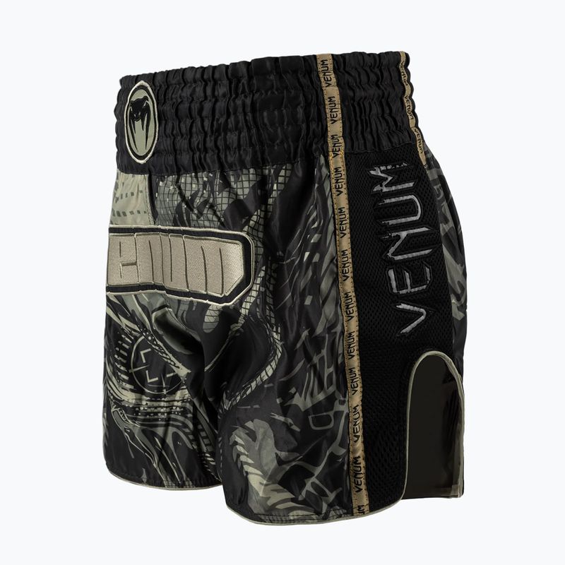 Pantaloncini da allenamento da uomo Venum Invader Muay Thai black/sand 3