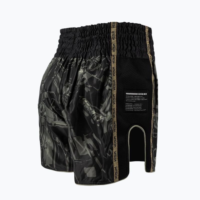 Pantaloncini da allenamento da uomo Venum Invader Muay Thai black/sand 4
