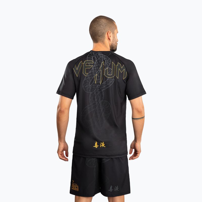 T-shirt da allenamento uomo Venum Serpenti Dry Tech black/silver/gold 3
