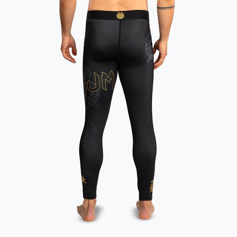 Leggings da allenamento uomo Venum Serpenti Spats black/silver/gold 3