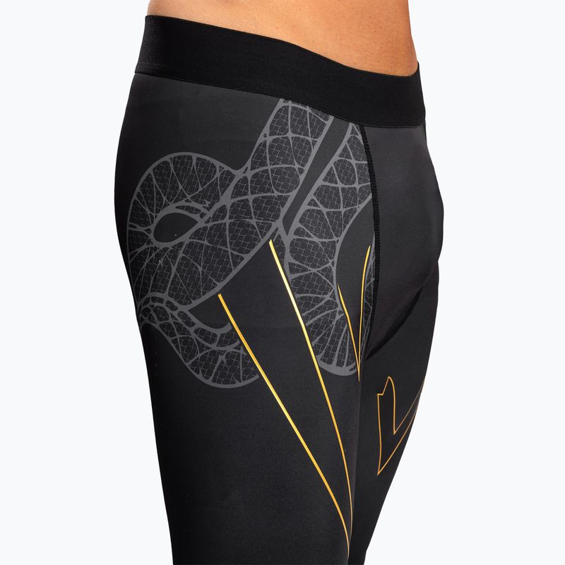 Leggings da allenamento uomo Venum Serpenti Spats black/silver/gold 5