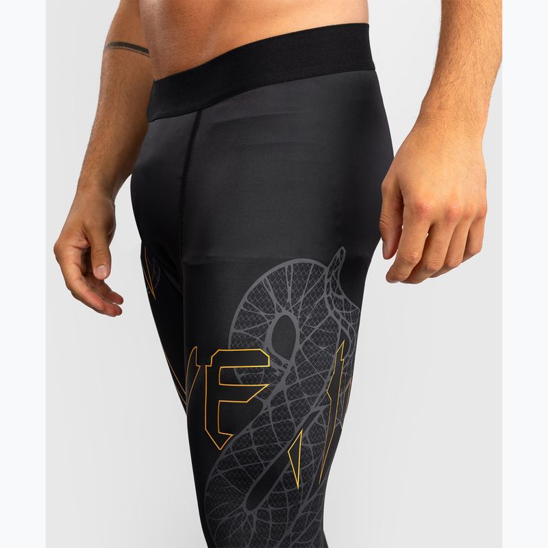 Leggings da allenamento uomo Venum Serpenti Spats black/silver/gold 6