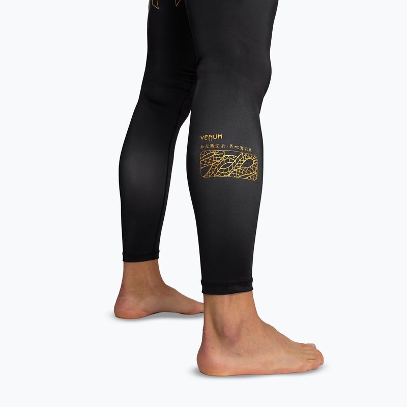 Leggings da allenamento uomo Venum Serpenti Spats black/silver/gold 7