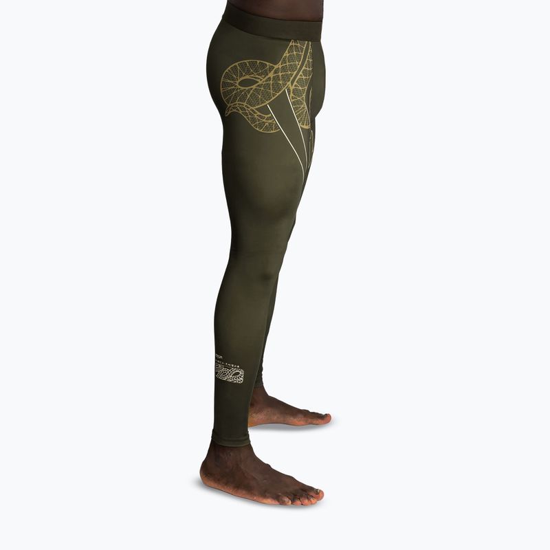 Leggings da allenamento uomo Venum Serpenti Spats khaki/bronze/ivory 5