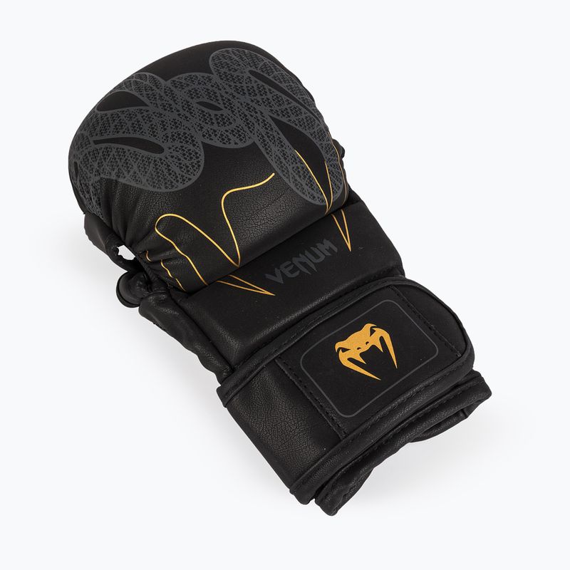 Guantoni da boxe Venum Serpenti Sparring black/silver/gold 3