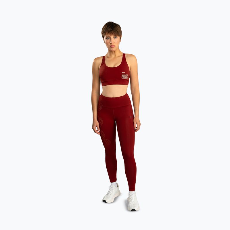 Leggings da allenamento donna Venum Serpenti burgundy/ivory 2