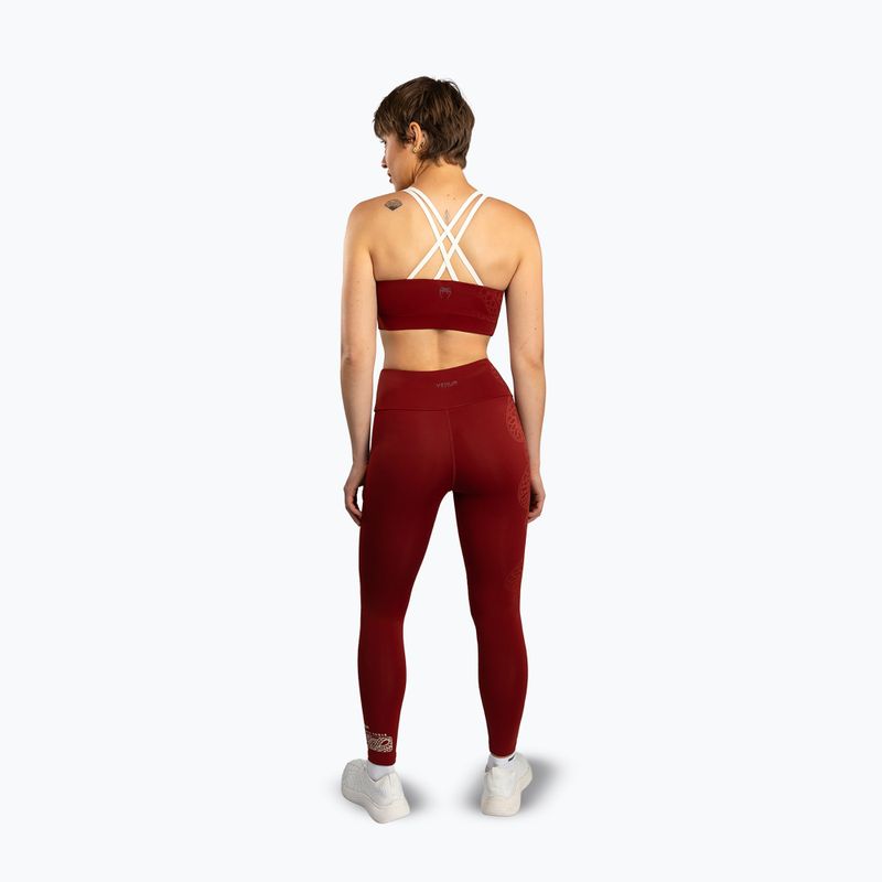 Leggings da allenamento donna Venum Serpenti burgundy/ivory 3