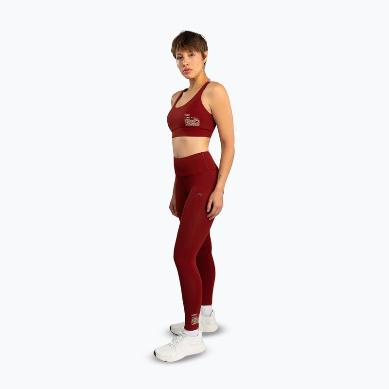 Leggings da allenamento donna Venum Serpenti burgundy/ivory 5
