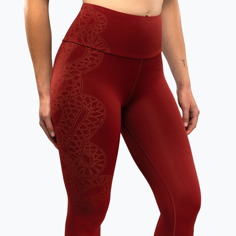 Leggings da allenamento donna Venum Serpenti burgundy/ivory 6