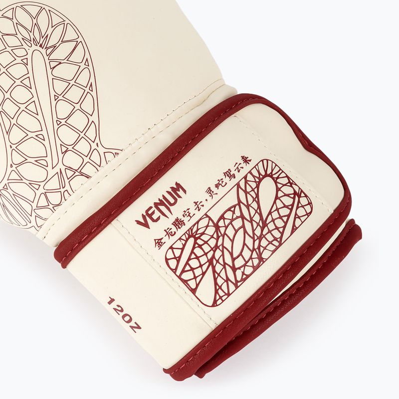 Guantoni da boxe Venum Serpenti Boxing burgundy/ivory 4