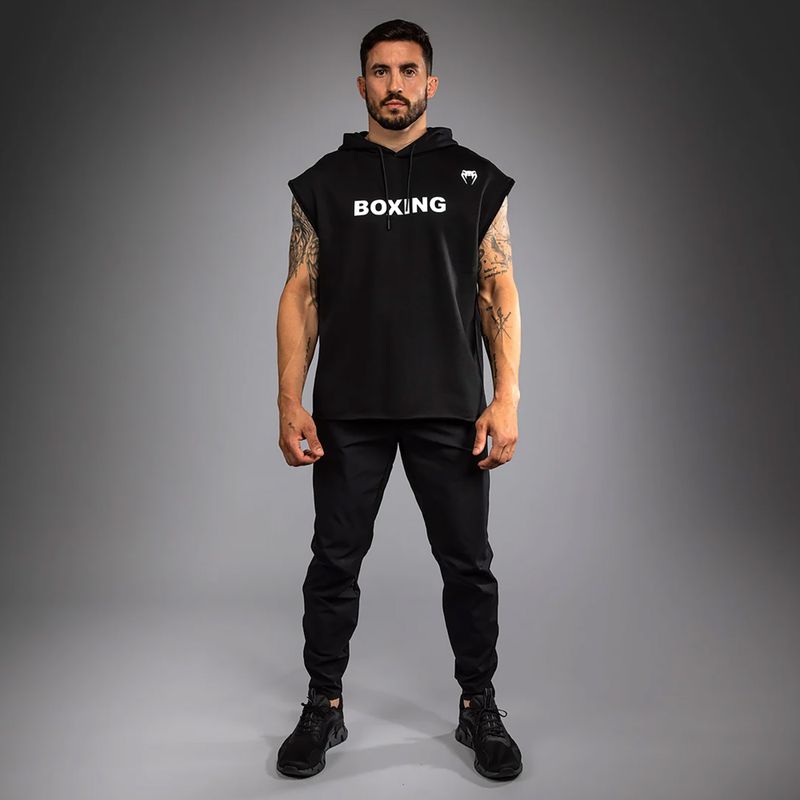 Felpa da uomo Venum Boxing VT Sleeveless Hoodie nero/bianco 2