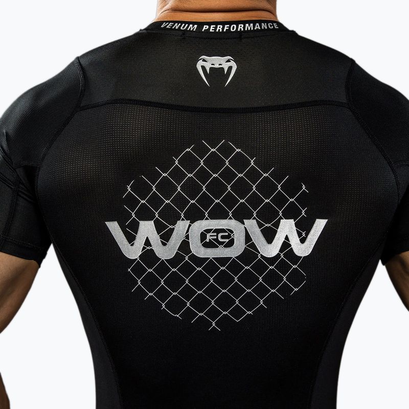 Maglietta da allenamento da uomo Venum X WOW FC Rashguards nero/grigio argento 8